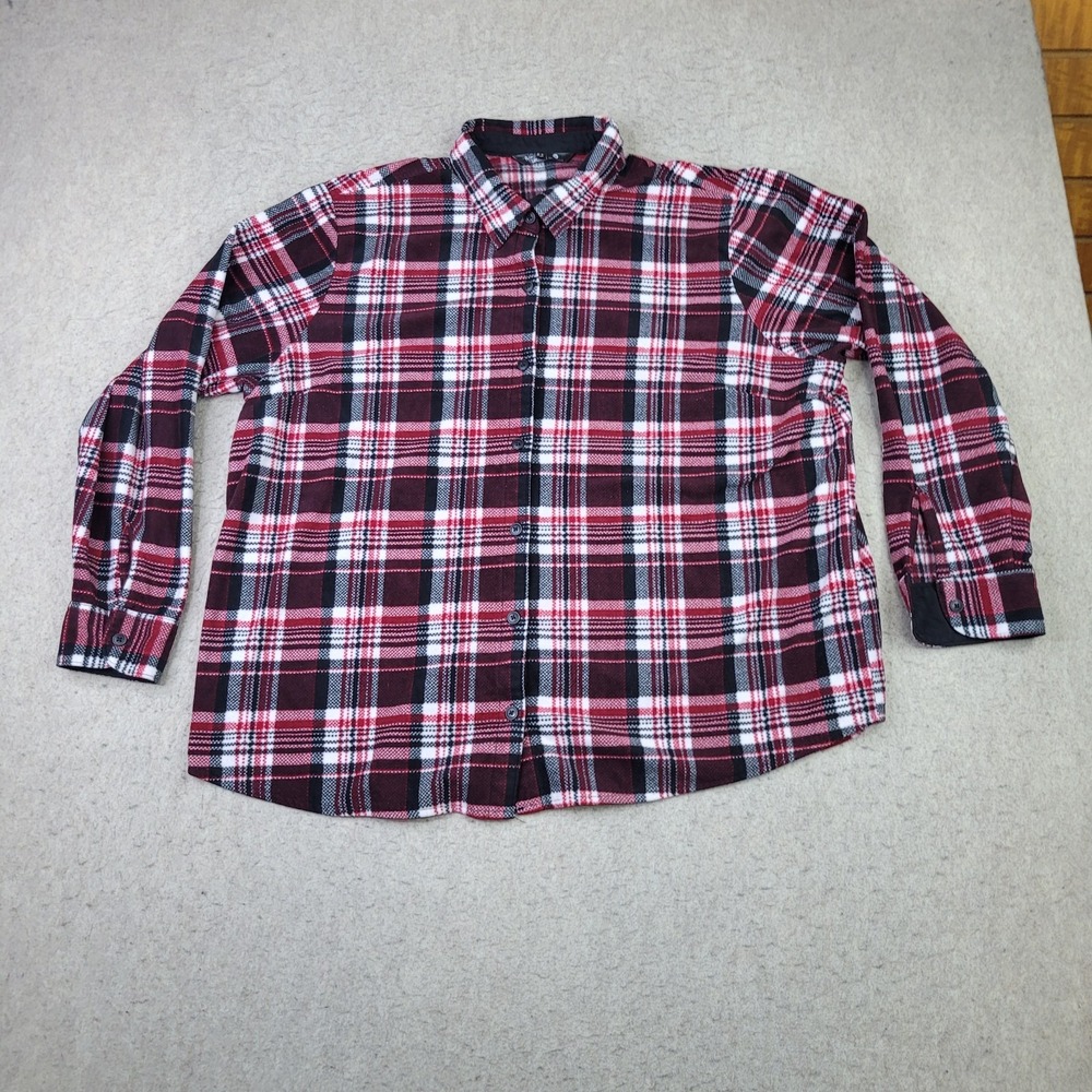 Riders by Lee Flannel Shirt Womens 3XL Red Plaid Long Sleeve Button Up‎ Outdoor